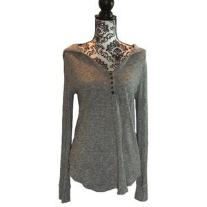 Gap Henley Hoodie Grey